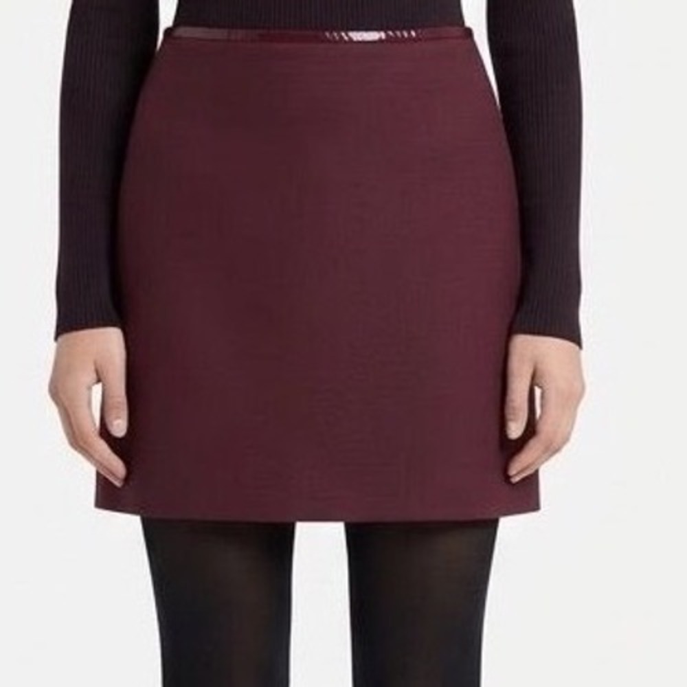 WHBM Burgundy Mini Skirt Sz 6 Y2K, Office Siren Rory Gilmore Girls Rachel Green